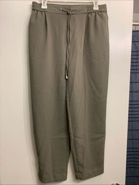 Zara Olive Drawstring Casual Pants